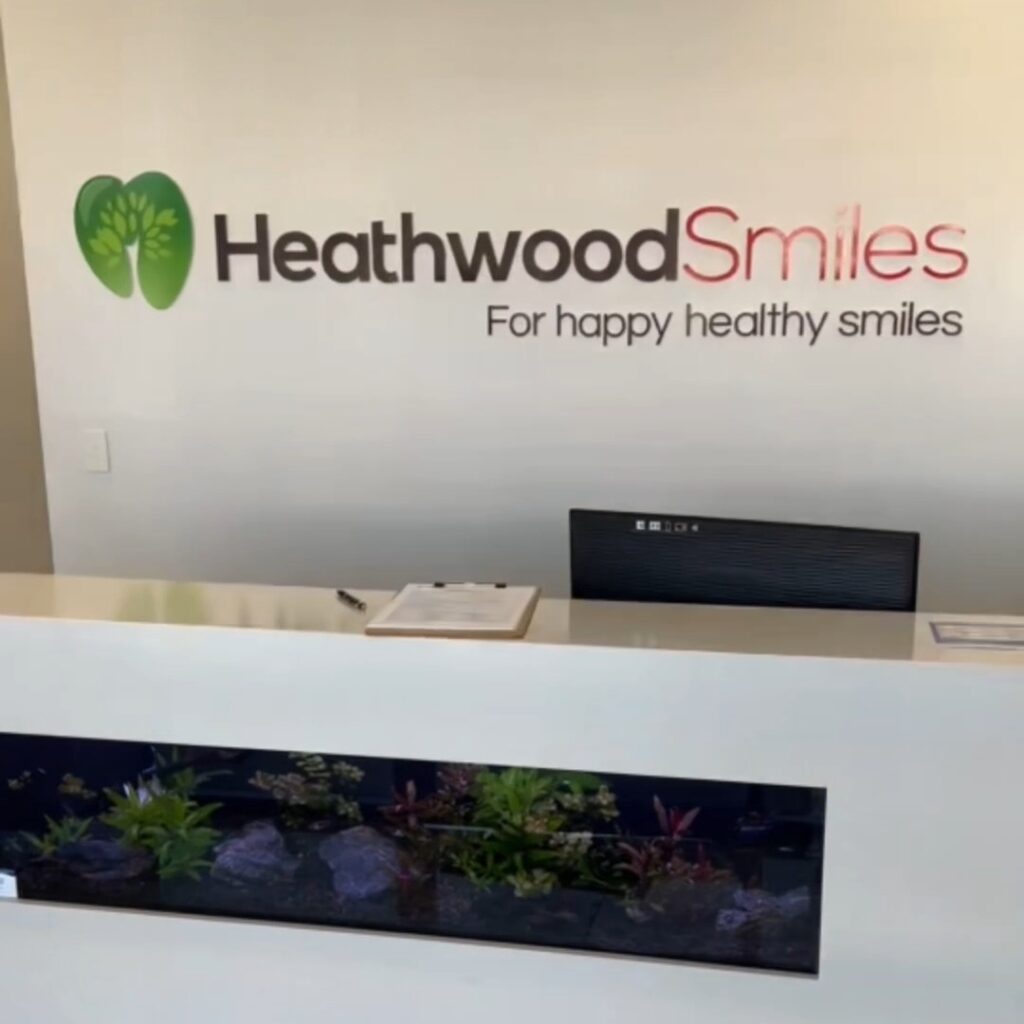 Clinic aquarium maintenance at heathwood smiles dental clinic in brisbane.